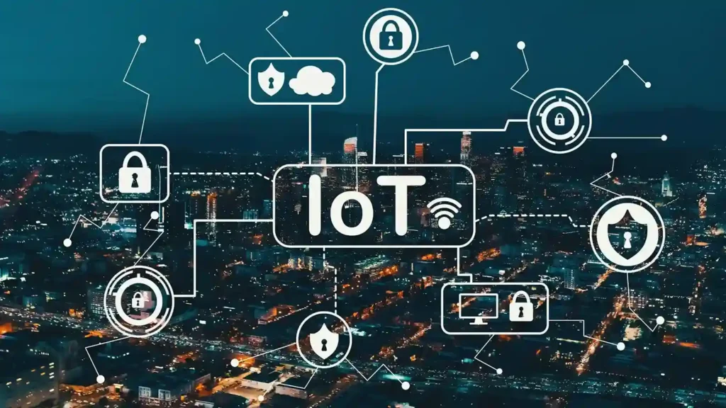 IoT dashboard monitoring connected devices, real-time analytics, and business operations.