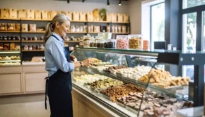 POS system for handling seasonal variants and bulk orders in confectionery using LS Retail.