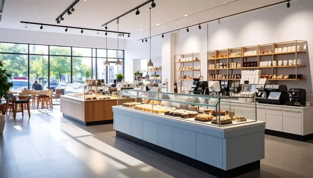 Sweet shop owner using LS Retail software to manage both retail and production operations seamlessly.