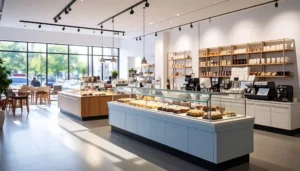 Sweet shop owner using LS Retail software to manage both retail and production operations seamlessly.