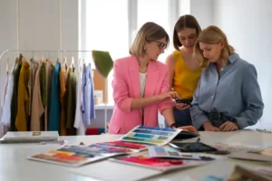 Fashion manager tracking SKUs and styles efficiently using Microsoft Dynamics 365 dashboard