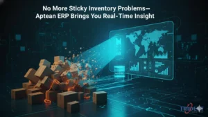 Aptean ERP dashboard showing real-time inventory insights and supply chain visibility.