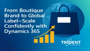 Fashion brand owner using Microsoft Dynamics 365 to manage global operations seamlessly.
