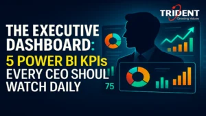 CEO-focused Power BI dashboard displaying real-time business performance metrics.