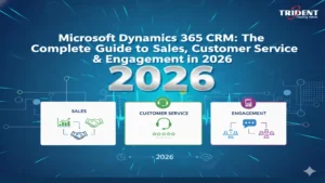 Microsoft Dynamics 365 CRM dashboard for sales, service, and customer engagement in 2026.