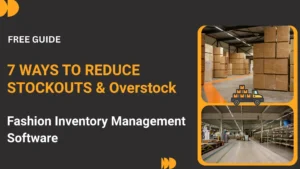 Fashion inventory management software dashboard tracking stock levels, demand, and real-time inventory performance.