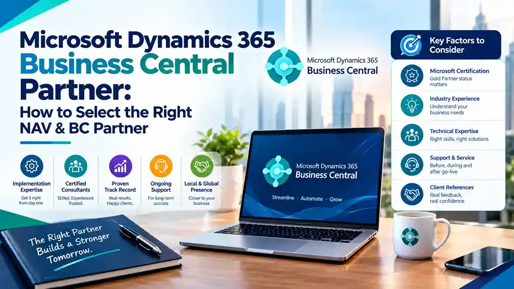 Microsoft Dynamics 365 Business Central partner guide for choosing the right NAV migration, ERP implementation, and support expert